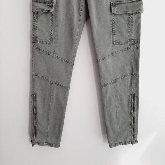 J BRAND Houlihan Vintage Olive Cargo Ankle Zip Low Rise Jeans Sz 31 - Picture 4 of 15